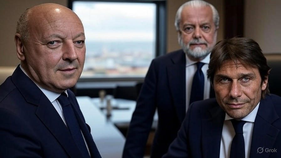 Marotta, De Laurentiis e Conte